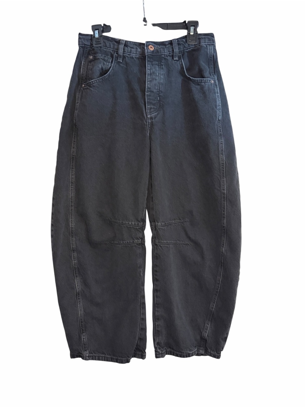 We The Free Lucky You Mid Rise Barrel Jeans Short Inseam. - Picture 3 of 9